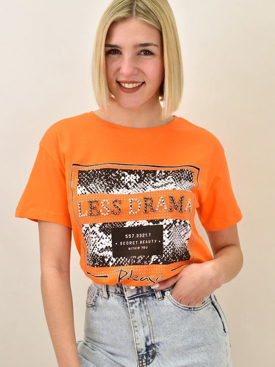 Less Drama Women's T-shirt Orange