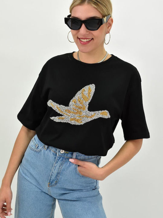 Дамска Черна T-shirt