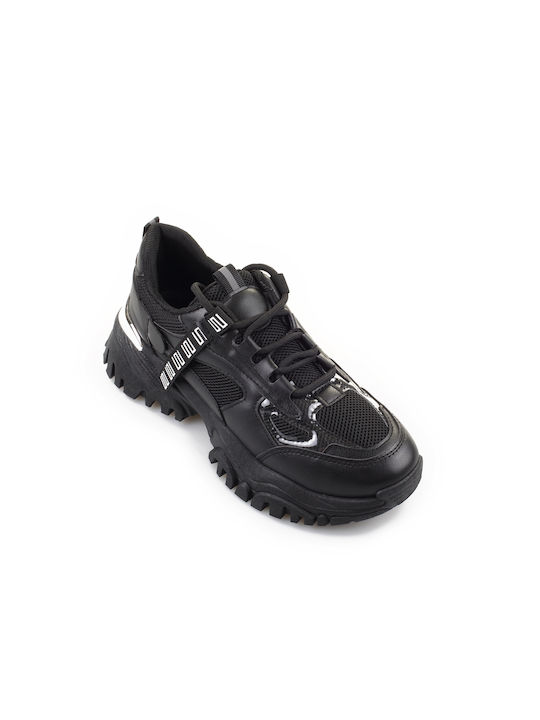 Fshoes Femei Chunky Sneakers Negre