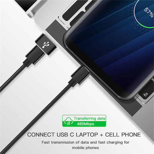 Techsuit Convertor USB-C Feminin În USB-A Masculin 1 Bucată