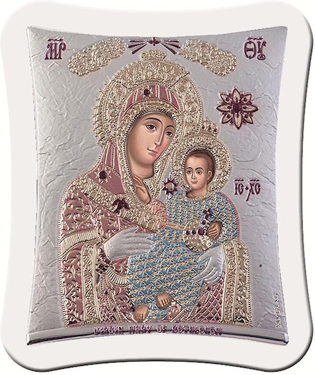 Slevori Silver Panagia Bethlehem Icon 21x25cm