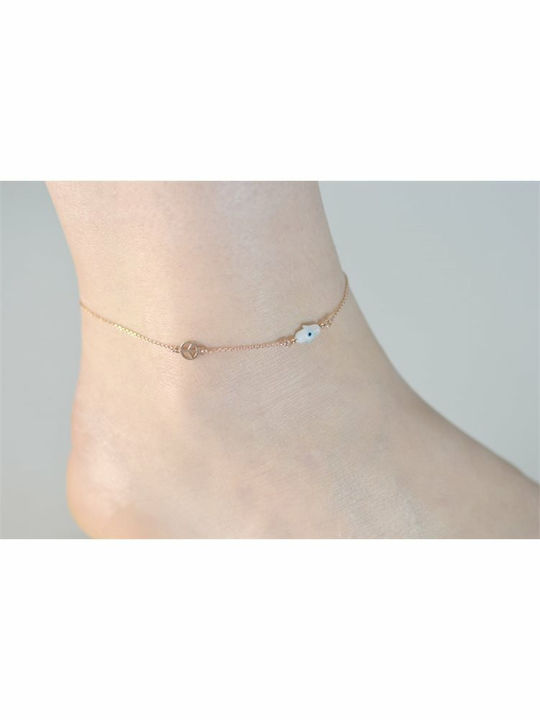 Paraxenies Bracelet Anklet Chain with design Eye made of Silver Gold Plated