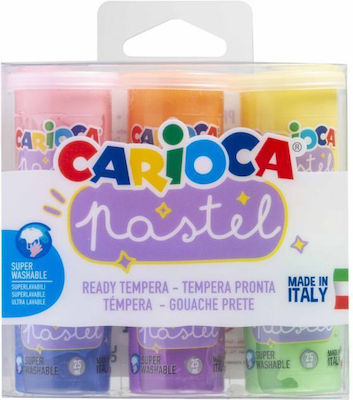 Carioca Pastel Tempera de Pictură Multicolore în Cutie 25ml 6buc 43185