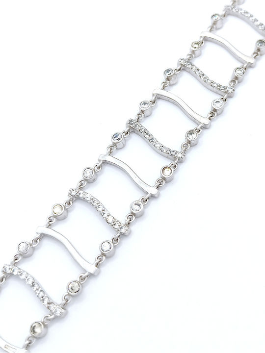 PS Silver Bracelet Chain made of Silver with Zircon