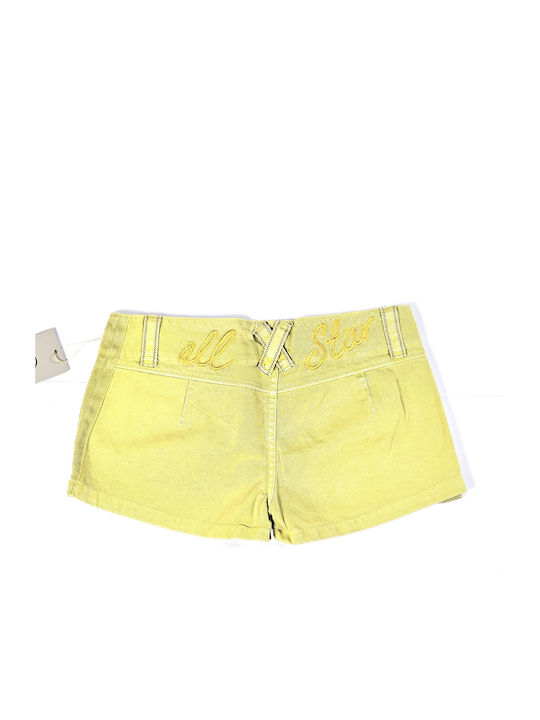 CONVERSE-ALL STAR 5663420-00C2 DISCOVER WOMAN women's mustard shorts 100% cotton