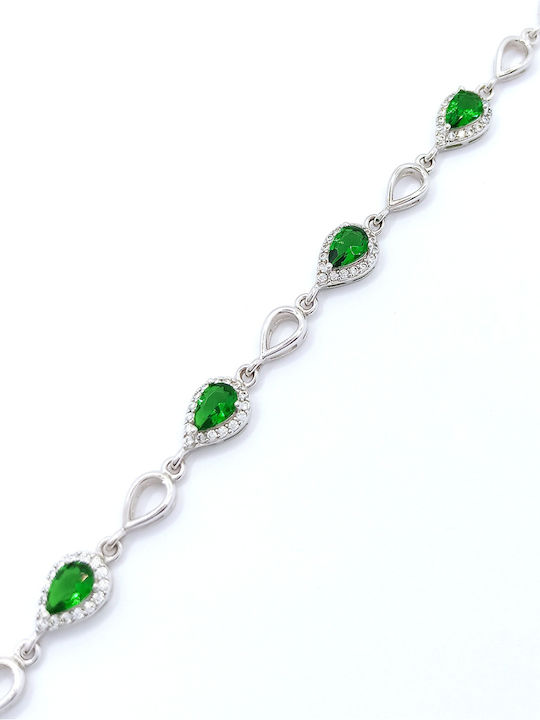 PS Silver Bracelet Chain made of Silver with Zircon