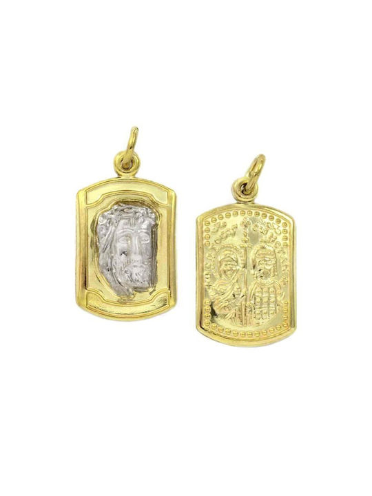 Paraxenies Halskette Konstantin Amulett aus Vergoldet Silber