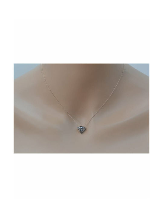 Paraxenies Halskette aus Silber mit Diamant & Zirkonia