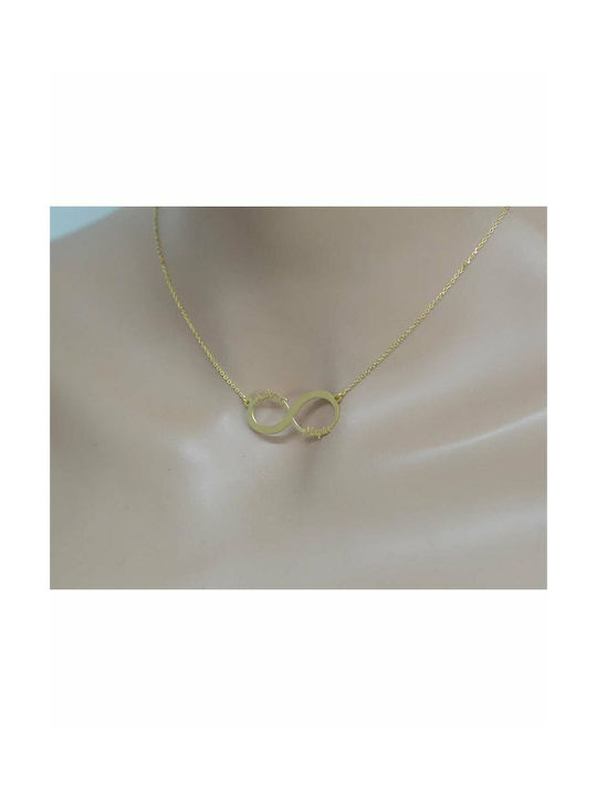 Paraxenies Necklace Infinity from Gold Plated Silver