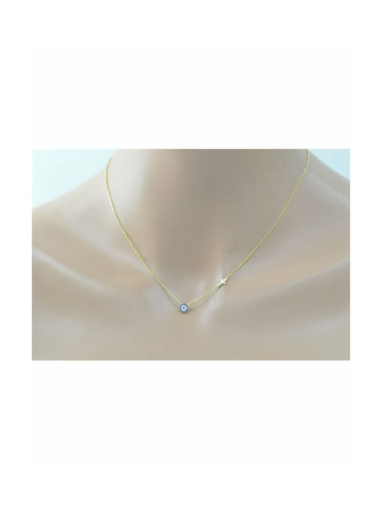 Paraxenies Necklace from Gold Plated Silver with Zircon