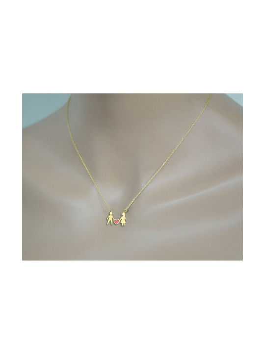 Paraxenies Necklace with design Heart from Gold Plated Silver