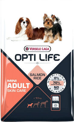 Versele Laga Opti Life Skin Care Adult Mini 7.5kg Hrană Uscată fără Cereale & Gluten pentru Câini Adulți de Rase Mici cu Orez și Somon