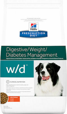 Hill's Prescription Diet W/d Digestive/Weight/Diabetes Management Diet Dry Dog Food for All Breeds with Chicken 3kg