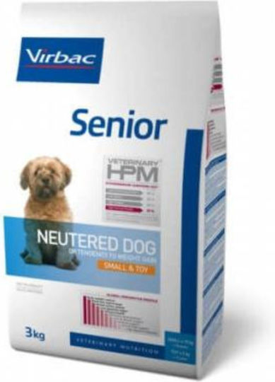 Virbac Senior Neutered Dog Small & Toy 3kg Dry Food for Senior Neutered Small Breed Dogs with Pork