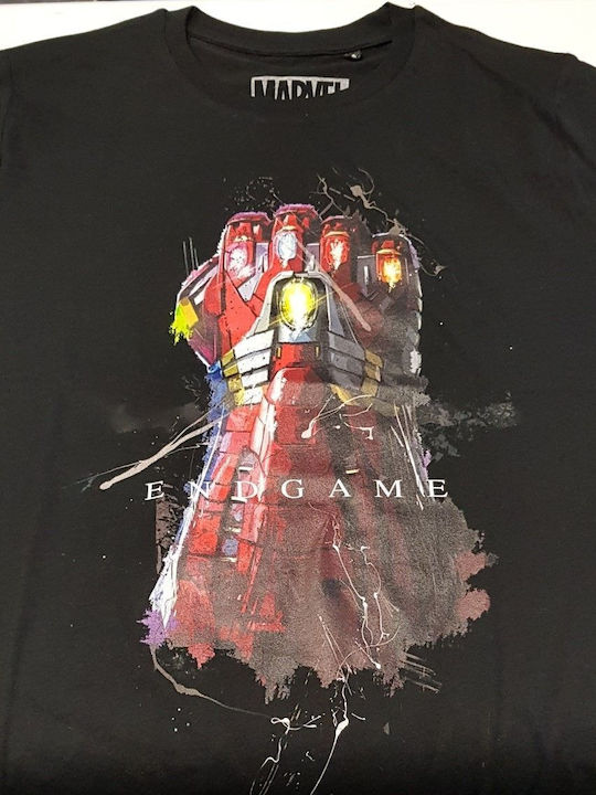 Marvel Tricou Negru Bumbac