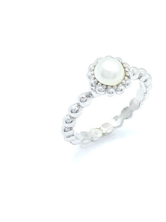 PS Silver Women's Ring with Pearls from Silver