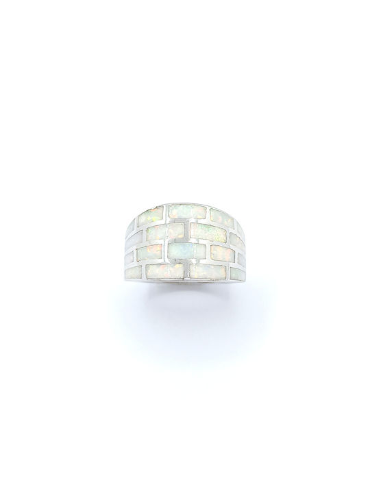 PS Silver Women's Silver Ring with Stone