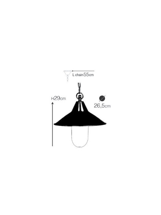Andromeda Outdoor Hanging Ceiling Light E27 in Bronze Color 852K