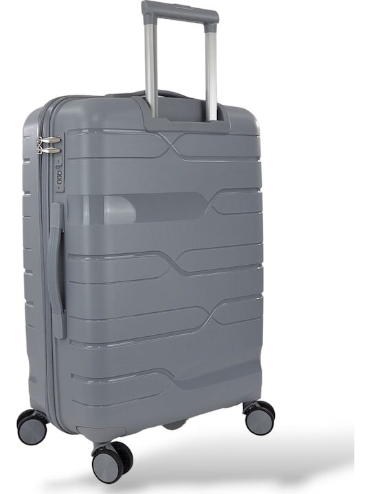 Playbags Reisekoffer Hartschalen Gray Maximalhöhe 65cm mit 4 Räder Set 2Stück pp332-set2