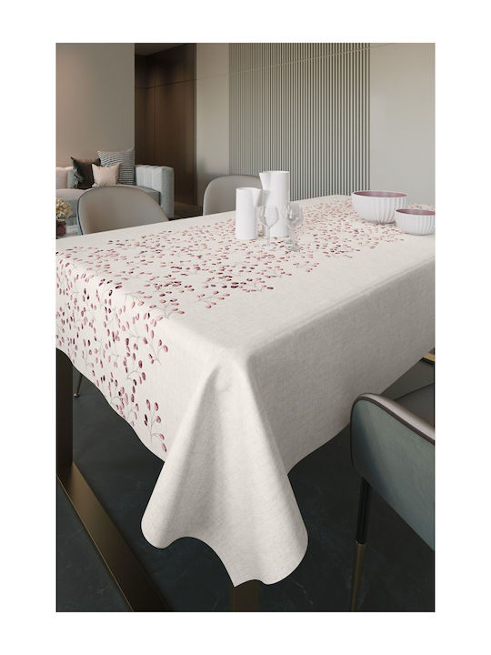 Saint Clair Polyester Stain Resistant Tablecloth Pink 145x180cm