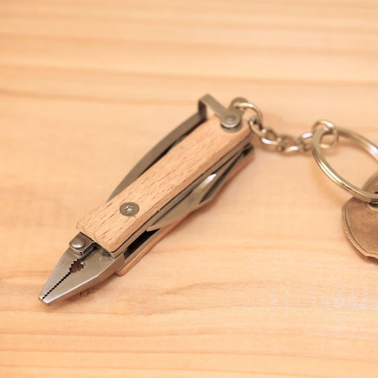 Kikkerland Mini Keychain Pliers Multitool Beige