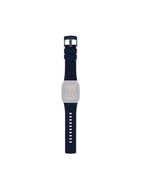 Swatch Gummi-Armband Marineblau 28mm