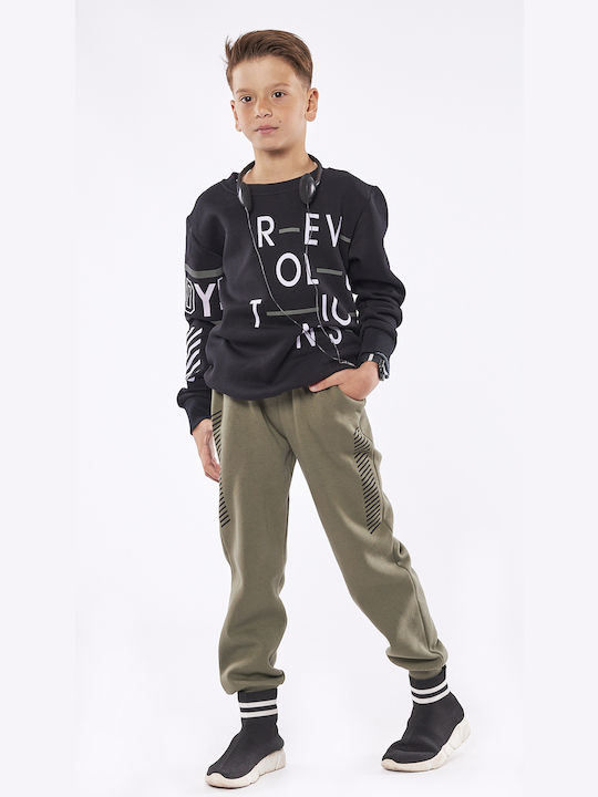 Hashtag Kids Sweatpants Set Haki 2pcs