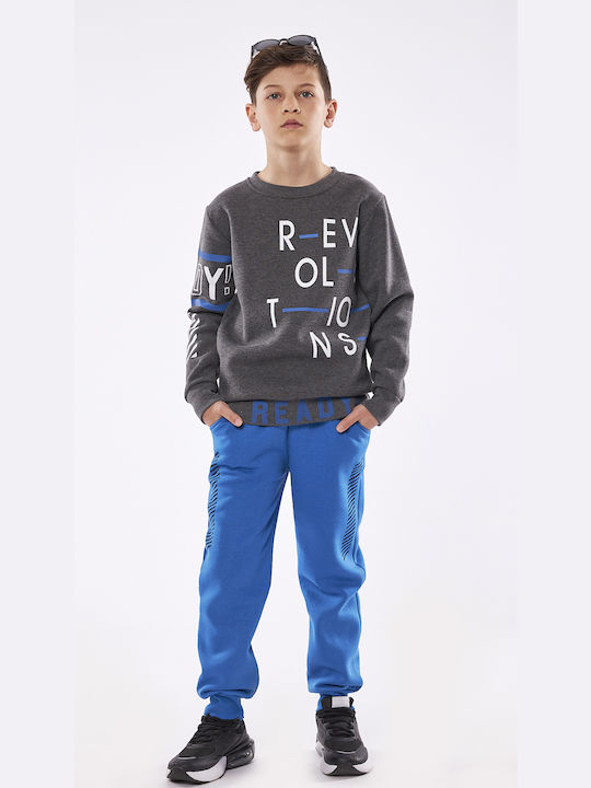 Hashtag Kids Sweatpants Set Grey-Rua 2pcs