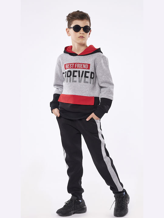 Hashtag Kids Sweatpants Set Gray 2pcs