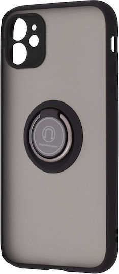 Techsuit Glinth Umschlag Rückseite Metallisch Magnetisch Schwarz (iPhone 11)