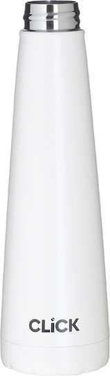 Click Flasche Thermosflasche Rostfreier Stahl 450ml Weiß