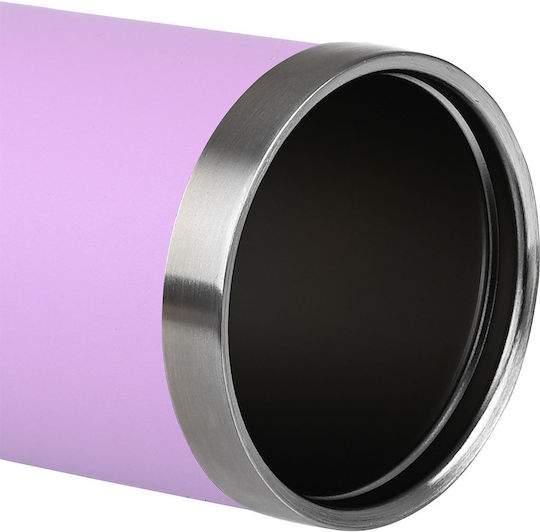 Estia Travel Chug Save the Aegean Recyclable Stainless Steel Thermos Bottle BPA Free 500ml Lavender Purple