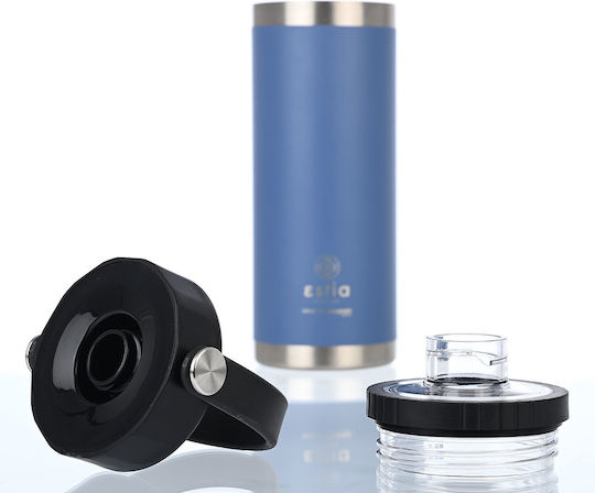 Estia Travel Chug Save the Aegean Recyclable Stainless Steel Thermos Bottle BPA Free 500ml Blue