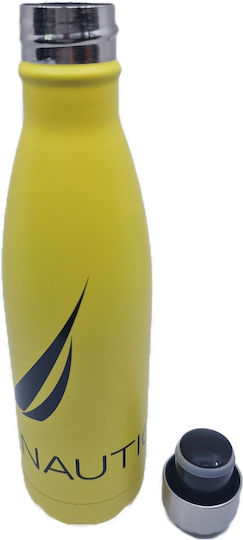 Nautica Μπουκάλι Θερμός Ανοξείδωτο 500ml Κίτρινο