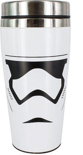 Paladone Star Wars-Stormtrooper Travel Mug Glass Thermos Stainless Steel 450ml White