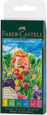 Faber-Castell Μαρκαδόροι Σχεδίου Πολύχρωμοι 6τμχ