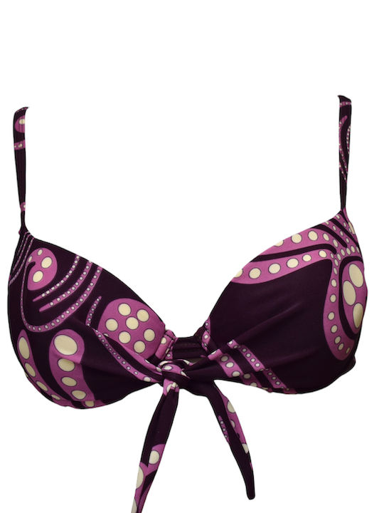 Set Bikini Push-Up Brasilien Burgundisch