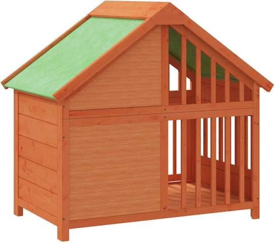 vidaXL Dog House Wooden Outdoor Brown 96x60.5x87cm