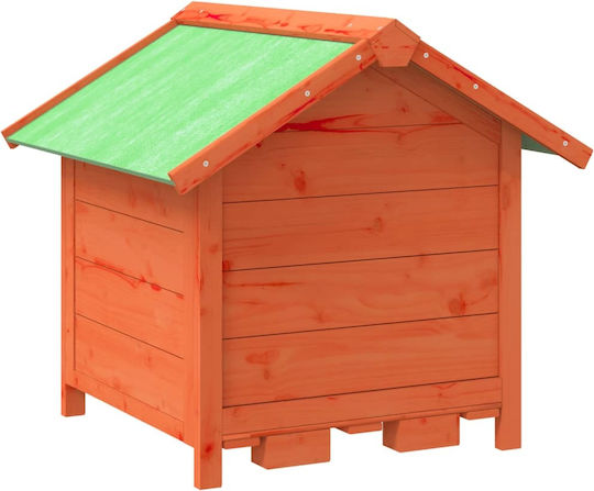vidaXL Dog House Wooden Outdoor Brown 65x65x61.5cm
