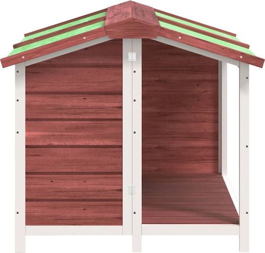 vidaXL Къщичка за Куче Дървени За Външно Ползване Кафяв 96x87x80.5см