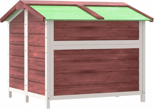 vidaXL Къщичка за Куче Дървени За Външно Ползване Кафяв 96x87x80.5см