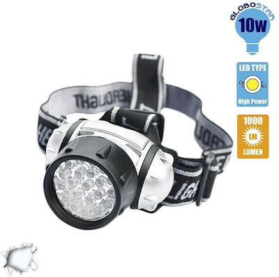 GloboStar Lanternă de Cap LED Impermeabil IP44 cu Luminozitate Maximă 1000lm