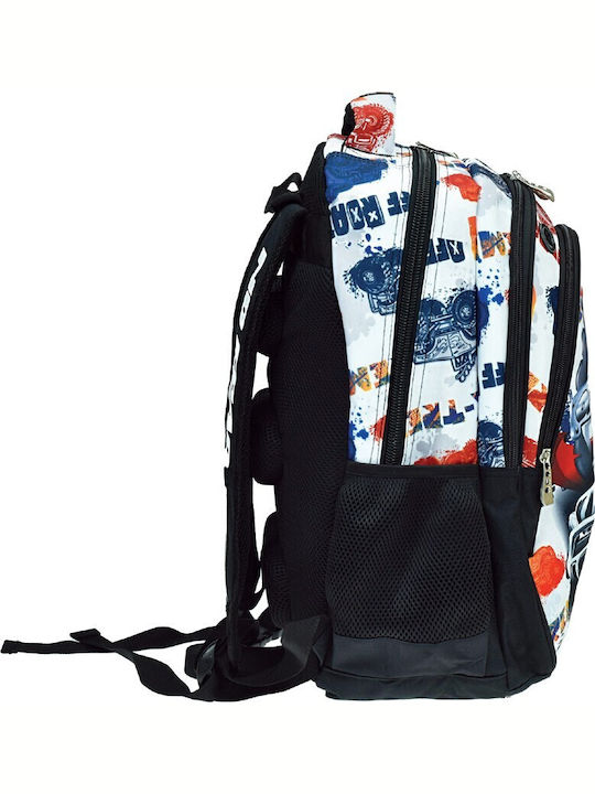 Back Me Up Off Road School Bag Backpack Elementary, Elementary in White color 30lt