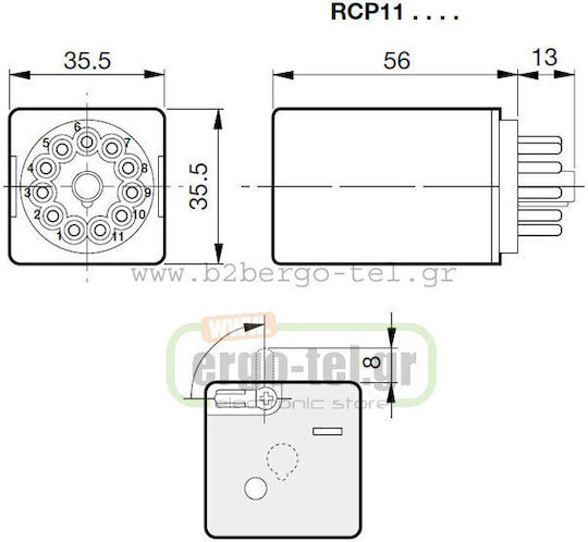Carlo Gavazzi Industrial Relay Relay 12V 211-011112100
