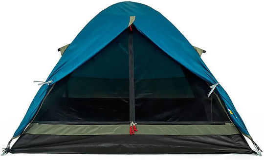 OZtrail Tasman 2 Dome Camping Tent Igloo Blue with Double Cloth 3 Seasons for 2 People 205x150x105cm