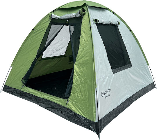 Panda Open Air Summer Camping Tent Igloo Green for 4 People 240x240x175cm
