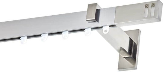 Anartisi Astoria Einweg Vorhangschiene in Silber Farbe 300εκ. Anartisi Astoria Einweg Vorhangschiene in Silber Farbe 300εκ.