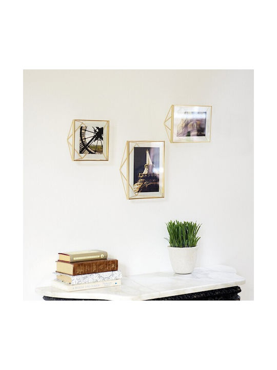 Umbra Metallic Picture Frame Prisma with Gold Border Χρυσό Ματ 5x7cm