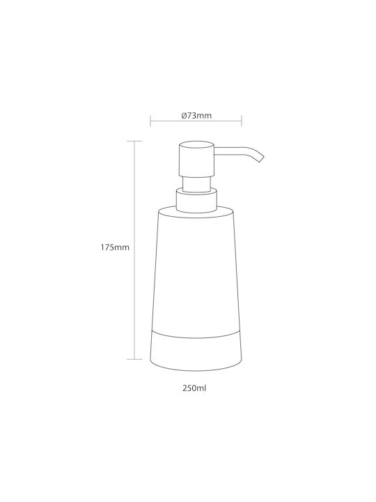 Sealskin Glossy Επιτραπέζιο Dispenser Πλαστικό Λευκό 250ml