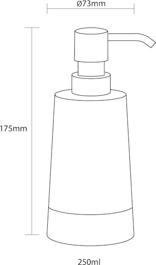 Sealskin Glossy Επιτραπέζιο Dispenser Πλαστικό Λευκό 250ml